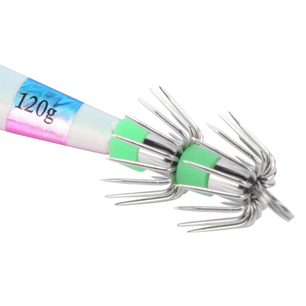 Artificial Baits Fishing Metal Lure Luminous Squid Jigs Lifelike Swimbait with Hook