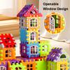 DIY Large Size Building Blocks Toy Simulated House Window with Big Capacity Storage Box Football Shape Small Seat Gifts for Kids