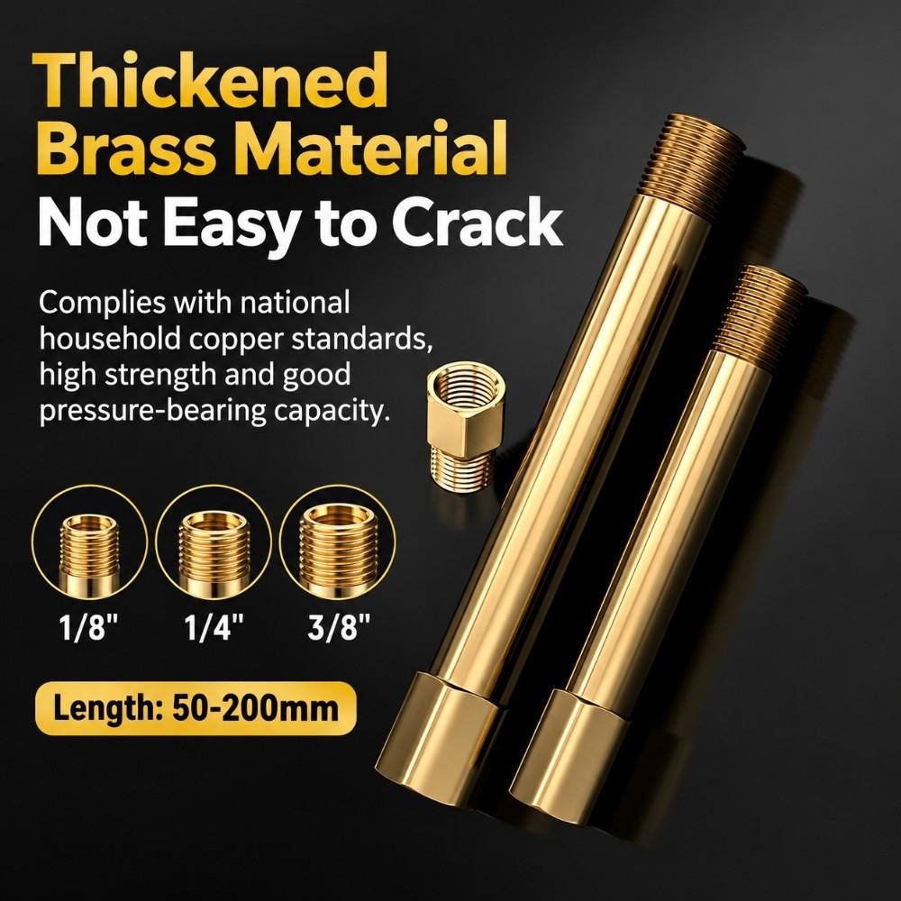 1/8" 1/4" Messing Verlängerungsnippel 50mm-200mm Außengewinde Innengewinde Fitting Für Wasserleitungen