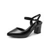 Sharp Pointed Sandals for Women Spring Korean Thick Heel Single Buckle Strap Casual Single Shoes