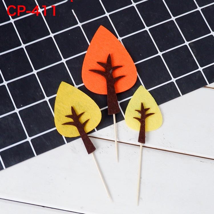 1-7pcs New Forest Animal Cake Card Inserts Christmas Santa Birthday Cake Banners Cake Decorating Inserts Cupcake Inserts