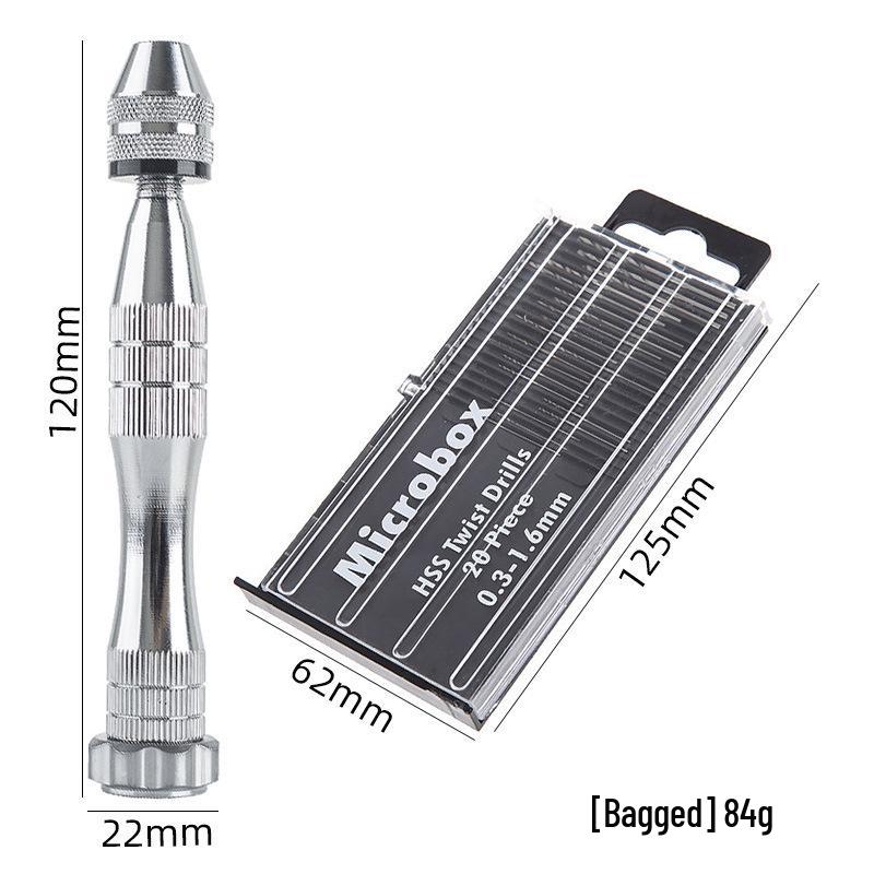 Wenge Wood Hand-Twisted Mini Drill for Precision Carving and Punching