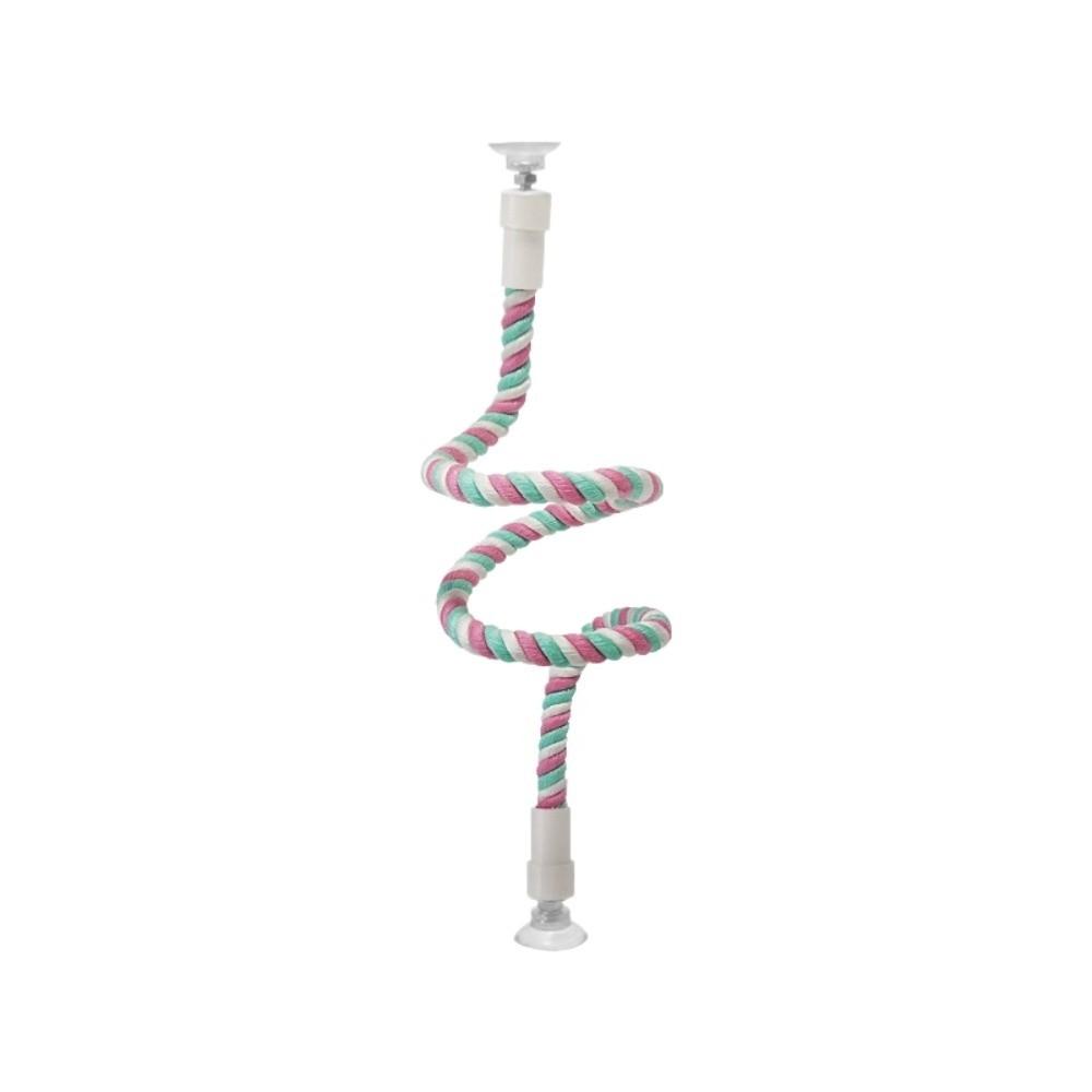 Baumwollseil Saugnapf Vogel Kletterseil Rutschfest Papagei Steh-Sitzstange Käfiganreicherung