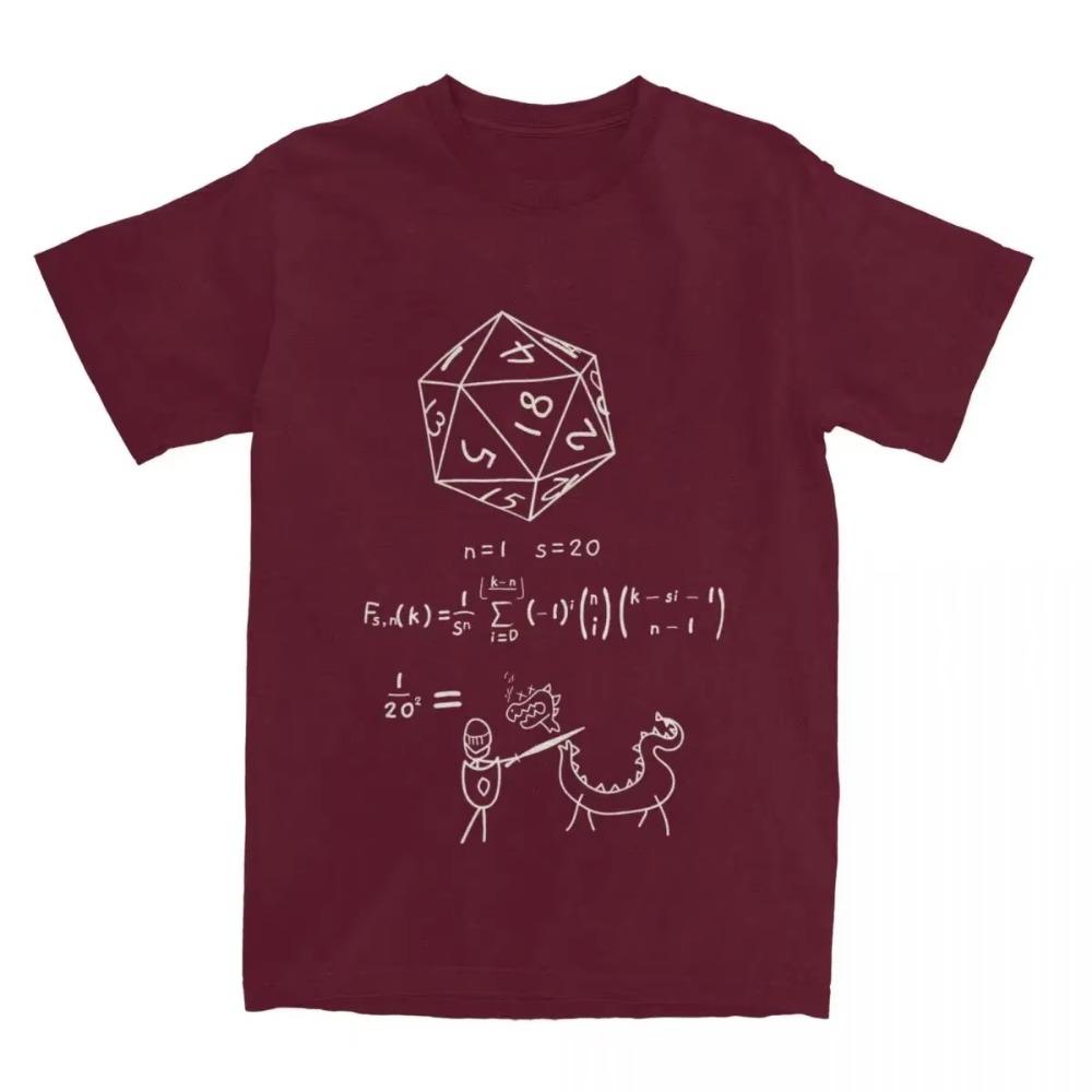 Casual Game Dnd Science Of 20 Sided Dice D20 T Shirt Men Women's  Dungeon Dragon Tee Shirt Gift Idea Clothing