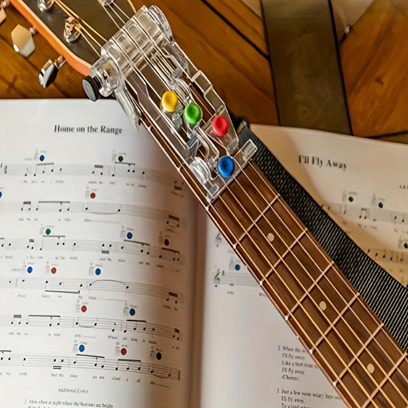 Lernhilfe für Gitarrenakkord aus Acryl für Anfänger, Trainingsgerät für die Fingerkraft, Übungshilfe für die Gitarre zur Verbesserung der Handposition für Gitarrenanfänger