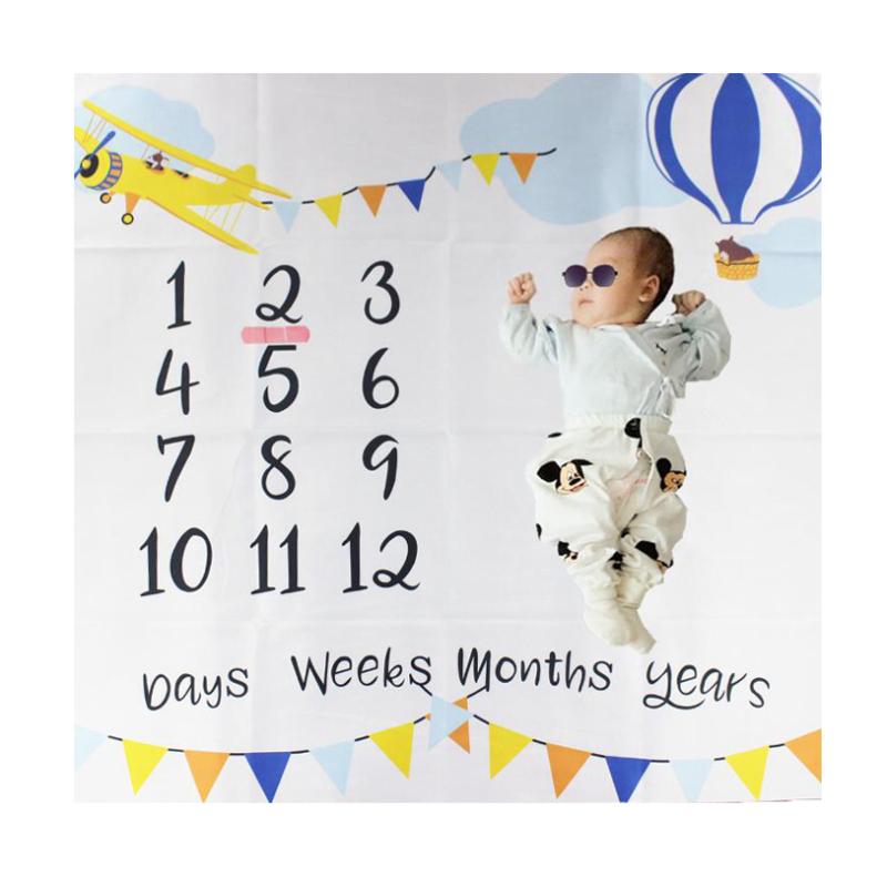 Hot! Baby Photography Cloth Newborn Baby Monthly Growth Milestone Blanket Photography Props Background