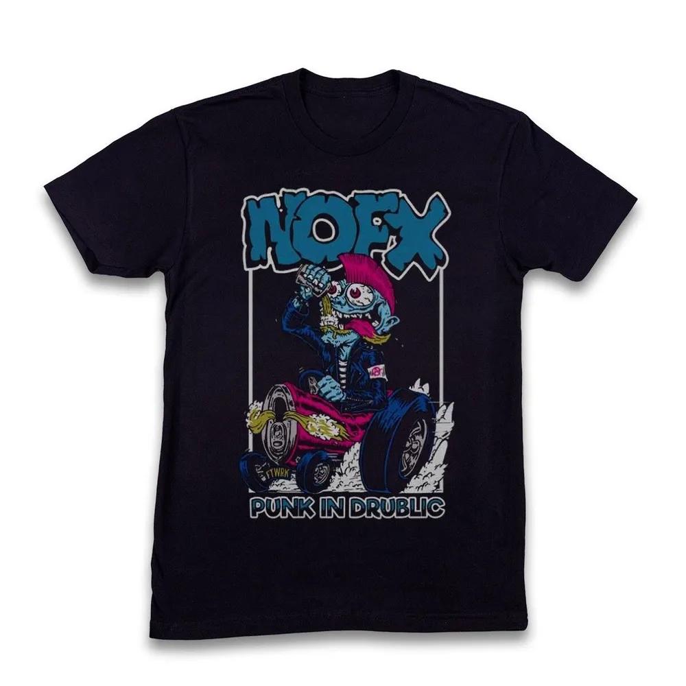 Unisex Short Sleeve Crew Neck Cotton T Shirt Hot! Nofx Punk In Drublic Tour XL