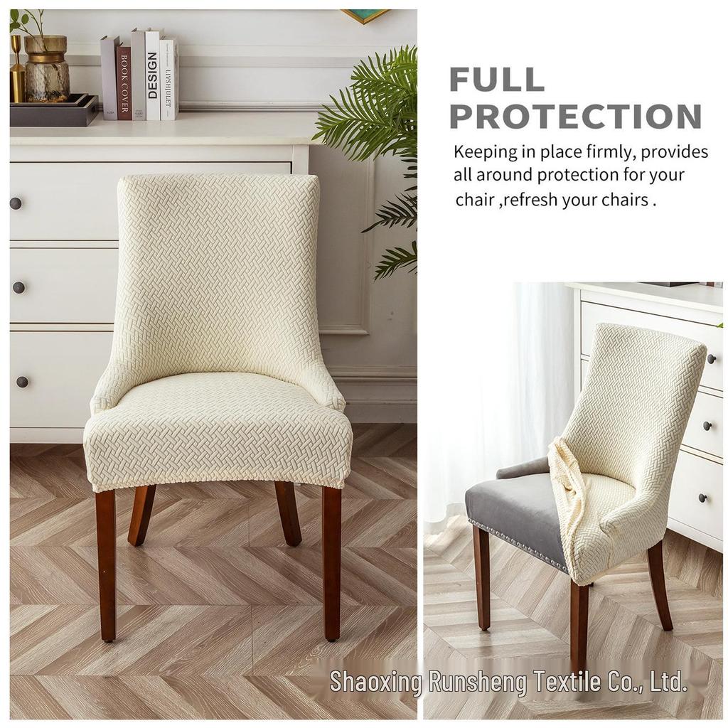 Customized 210gsm Jacquard Plaid Stretch Armchair Cover for Home or Hotel