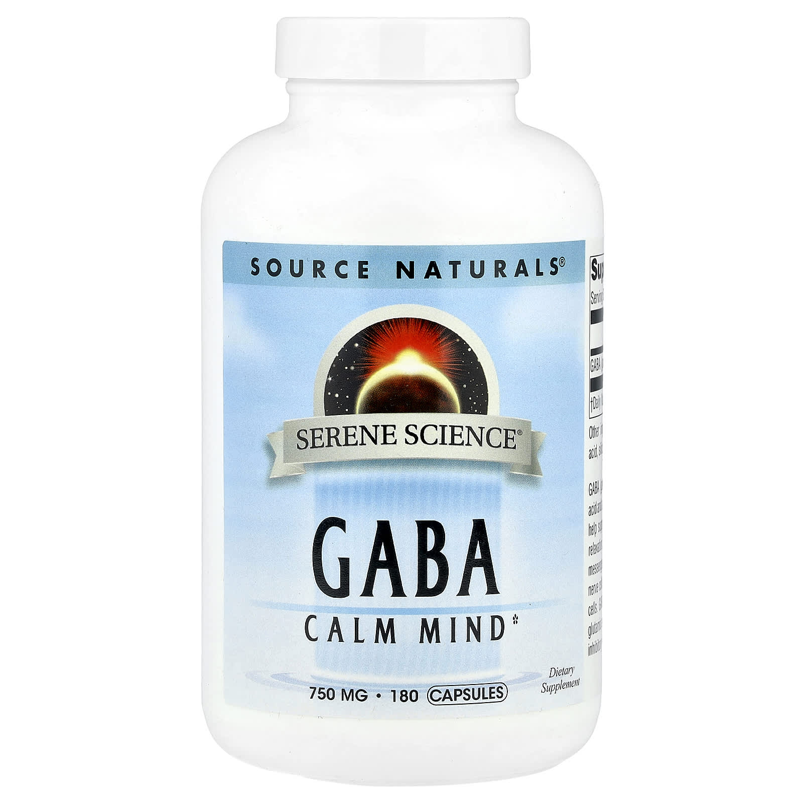 

Serene Science®, Gaba, 750Mg, 180 Capsules