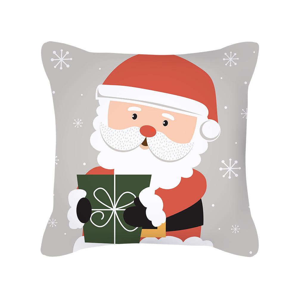 New Cartoon Christmas Pillow Cover Holiday Gift Square Cushion Cover Cushion Cover Pillow Cover