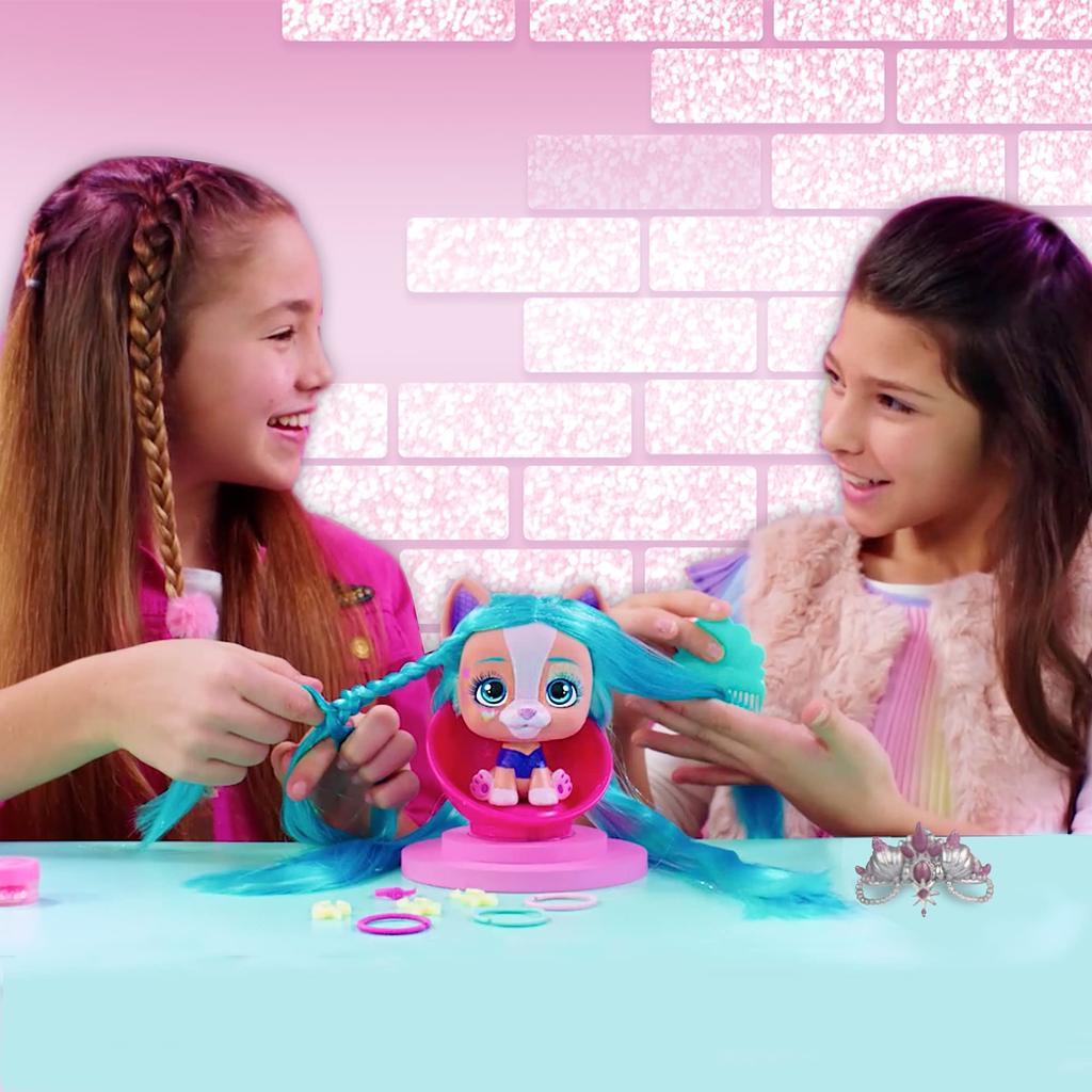 IMC Toys VIP Pet Surprise Hair Reveal Series 2 Glitter Twist Style Peut Varier Rose - -