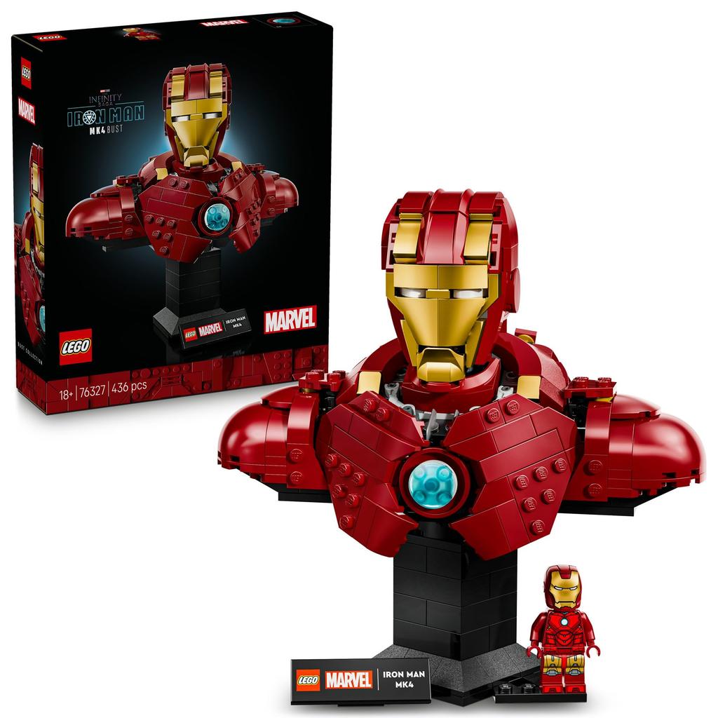 LEGO Marvel Iron Man MK4 Bust 76327 (Toy for Men and Women)