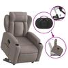Recliner Chair with Lift Function Taupe Fabric
