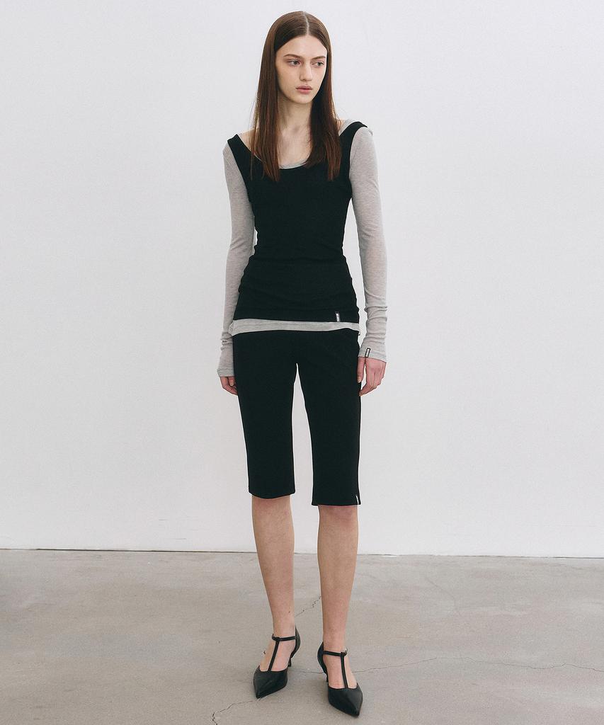 Nigaennikol Nicole Minimal Label Scoop Ls Top_Gray