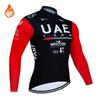 Team UAE Winter Long Sleeve Thermal Fleece Cycling Jersey Set Bib Pants Ropa Ciclismo Bicycle Clothing MTB Bike Jersey Uniform