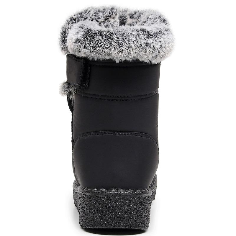 2025 New Arrival Cotton-Lined High-Top Insulated Women's Snow Boots with Velcro Closure Waterproof Women's Boots for Casual Wear
