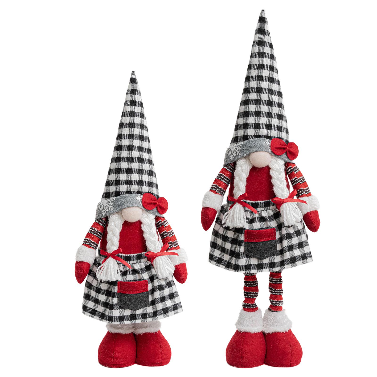 New Christmas Arrival: Retractable Faceless Gnome Standing Figure Ornaments