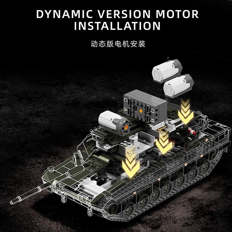 2306Pcs Modern Military Building Blocks Moc German Leopard 2A8 Main Battle Tank Model Boys' Educational High-Difficulty Toy