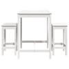Vidaxl 3-Cz. White Pine Wood Garden Bar Furniture Set