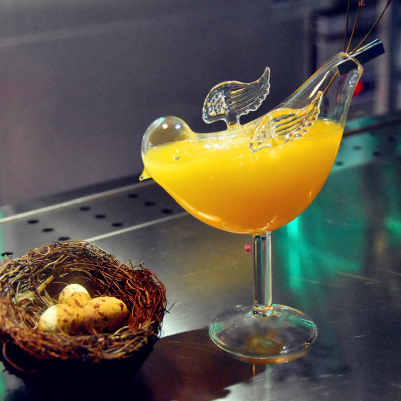 300 ml New Style Bird Cocktail Glass Noční klub Tipsy Glass Nádobí Specia Míchací pohár na víno Molekulární studený nápoj ovocný sorbetový pohár