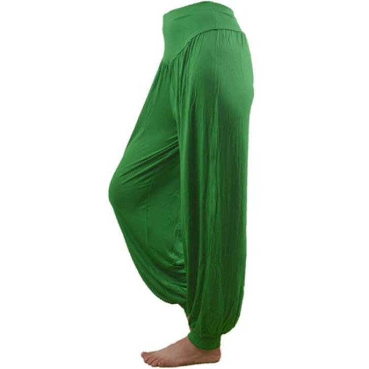 

Women Yoga Pants Harem Wide Leg Comfy Loose Long Boho Sports Belly Dance Trousers XXL зелений