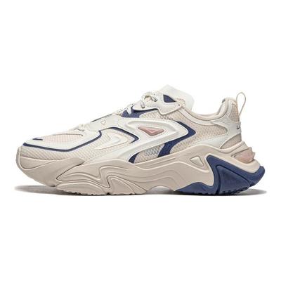 Li Ning CF Su Series Thousand Lines Strategy SS Shock Absorption Rebound Low Top Casual Shoes Women Casual Shoes Gray White Blue AGLU142-6