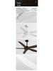 Nordic High Power Ceiling Fan with Inverter - No Light, Retro Design for Restaurants and Living Rooms.