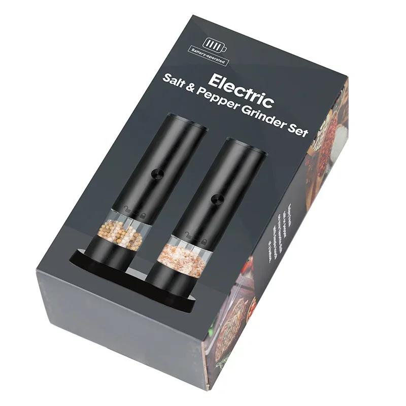 New Electric Salt and Pepper Grinder Rechargeable Adjustable Coarseness Large Capacity Auto Spices Grinders Kitchen Cooking Tool