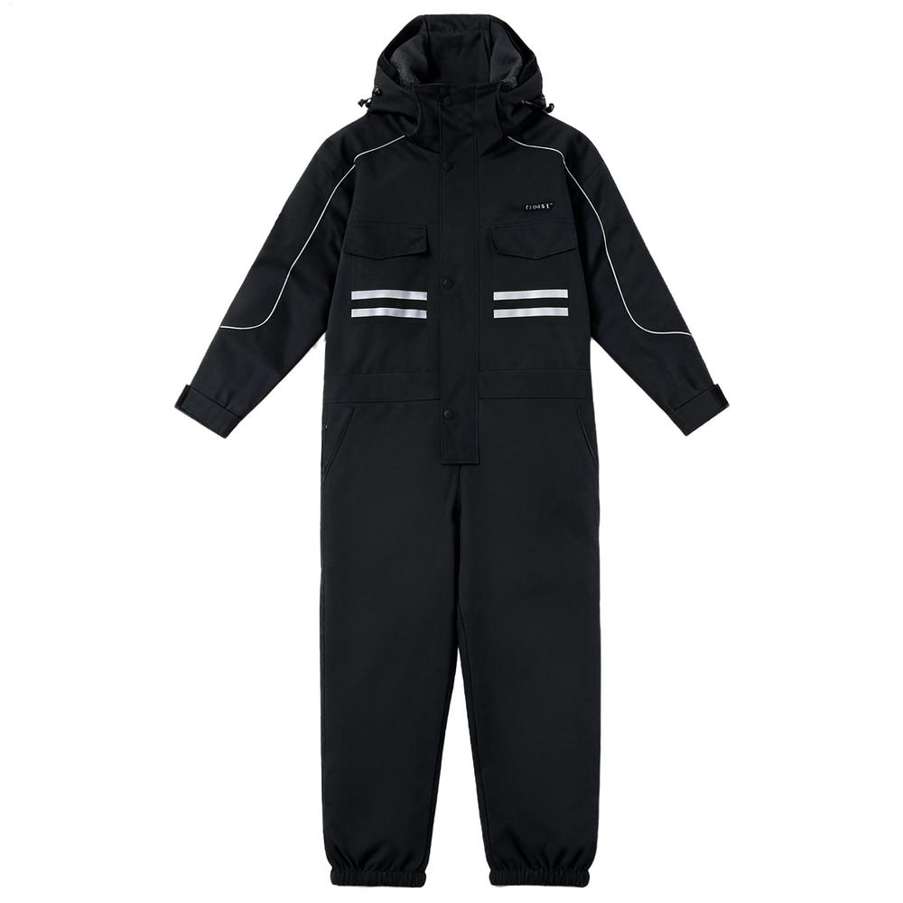 

Motorcycle riding jacket windproof rainproof fleece-lined thickened double-sided waterproof snowmobile winter warm suit Clothes Xxl чёрный