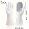 2pcs Waterproof Rubber Latex Dishwashing Gloves,Suitable for Kitchen, Bathroom and Outdoor Cleaning
