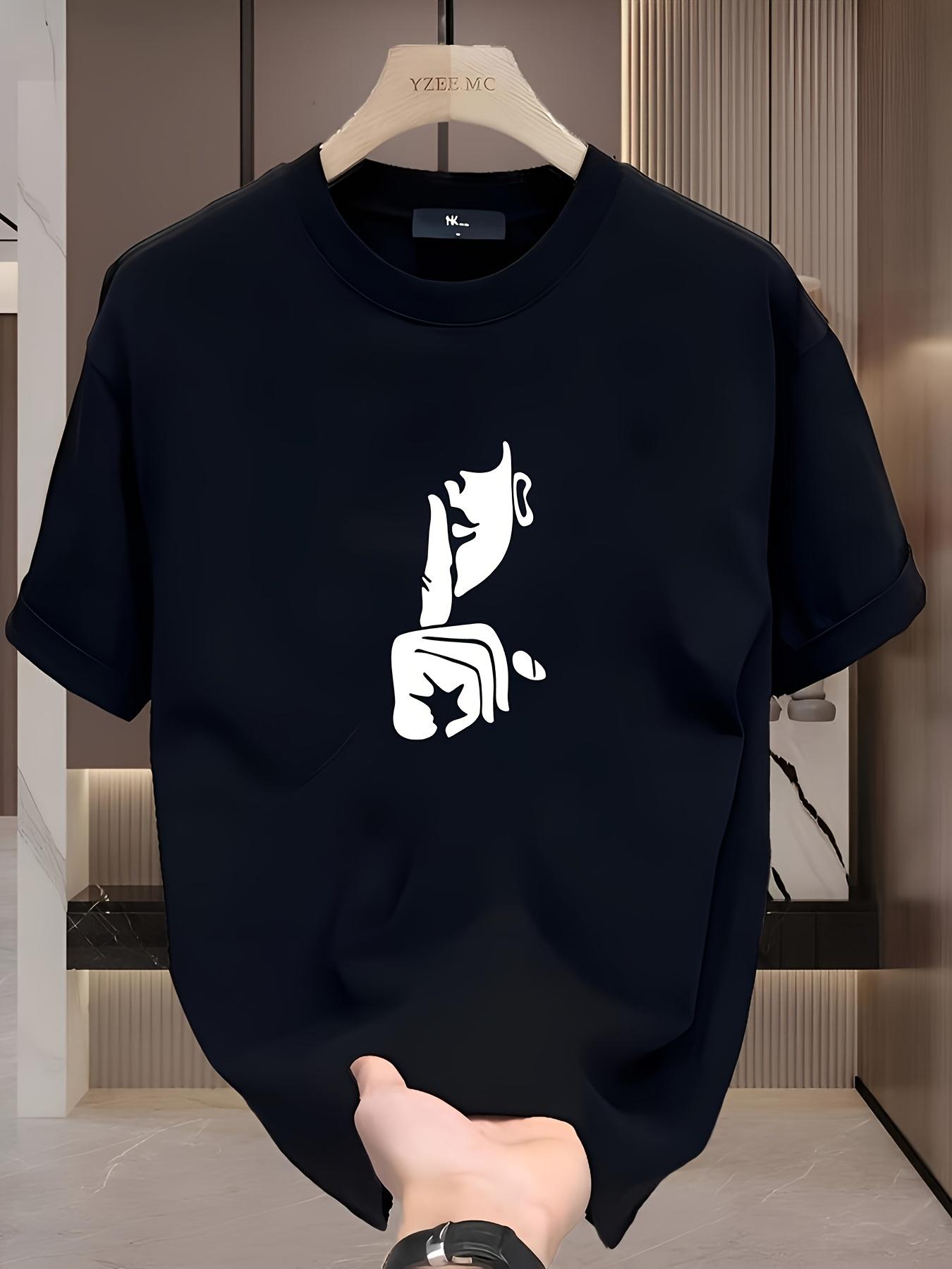

Fashion brand printed heavyweight Tshirt mens cotton shortsleeved loose casual summer new versatile top 4XL