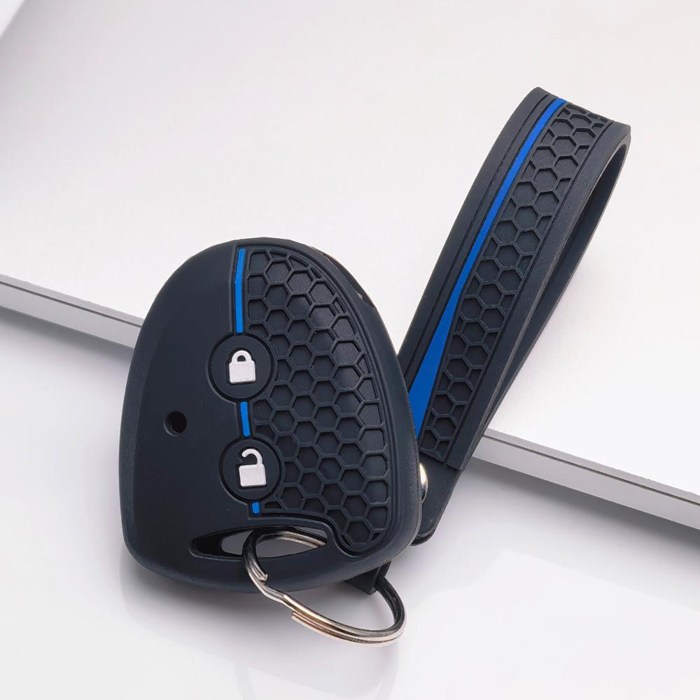 Key Shell Cover for Toyota Hilux Yaris Corolla Rav4 Vigo Vitz Echo Vintage with Keychain Anti-Scratch Guard Shockproof Protection Soft Grip Texture