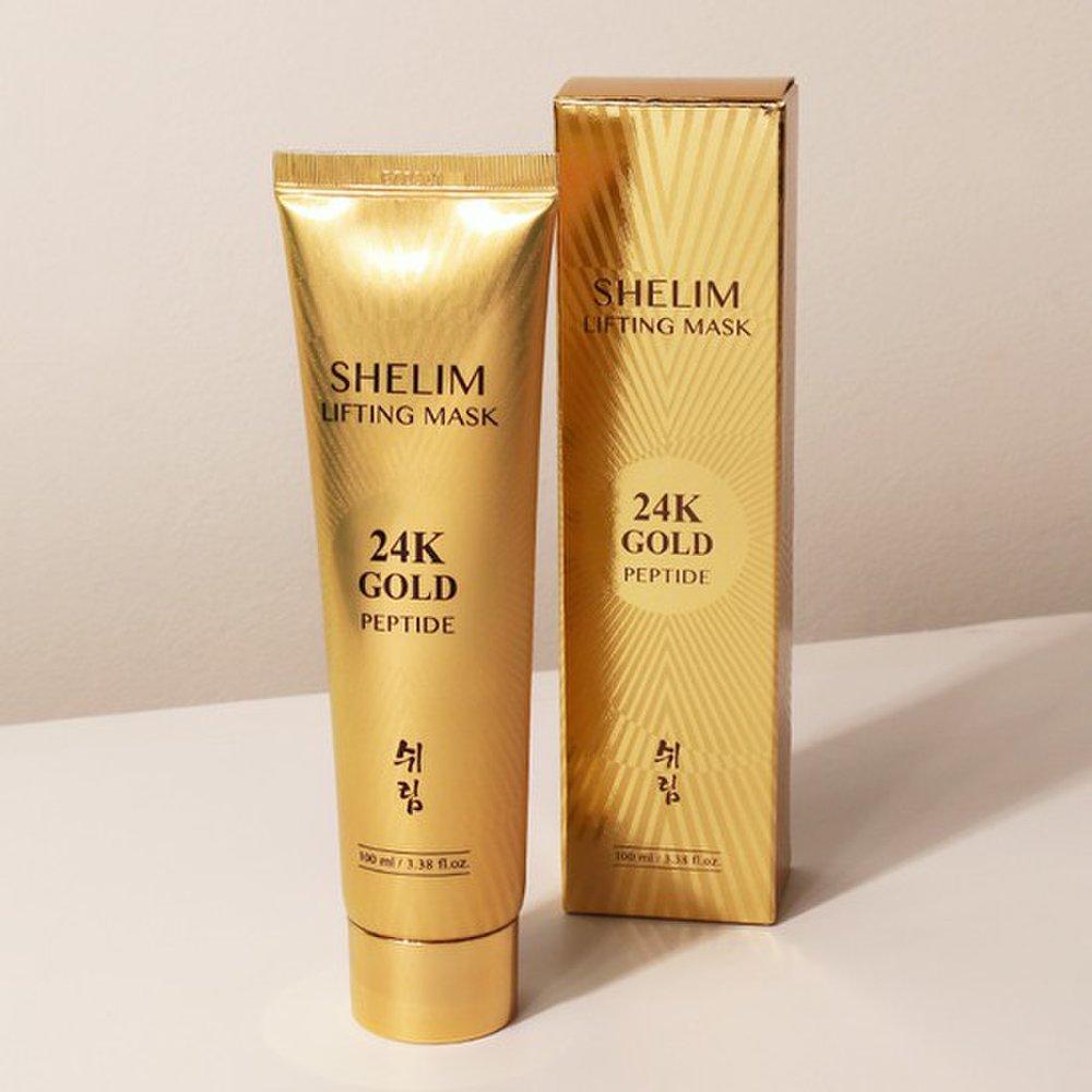 4 Pieces Shirim 24K Gold Peptide Lifting Mask 100ml