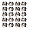 20PCS Silver Guitar Strap Locks With Screws Instrument Accessory Set  For Guitar
