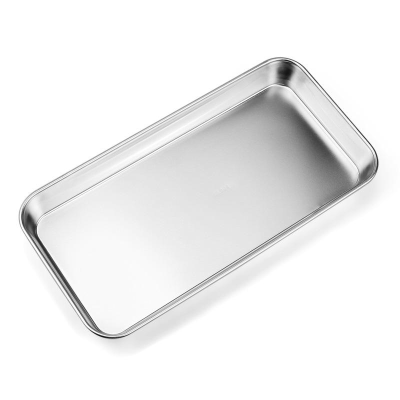 Dental Use 304 Stainless Steel Flat Bottom Instrument Tray