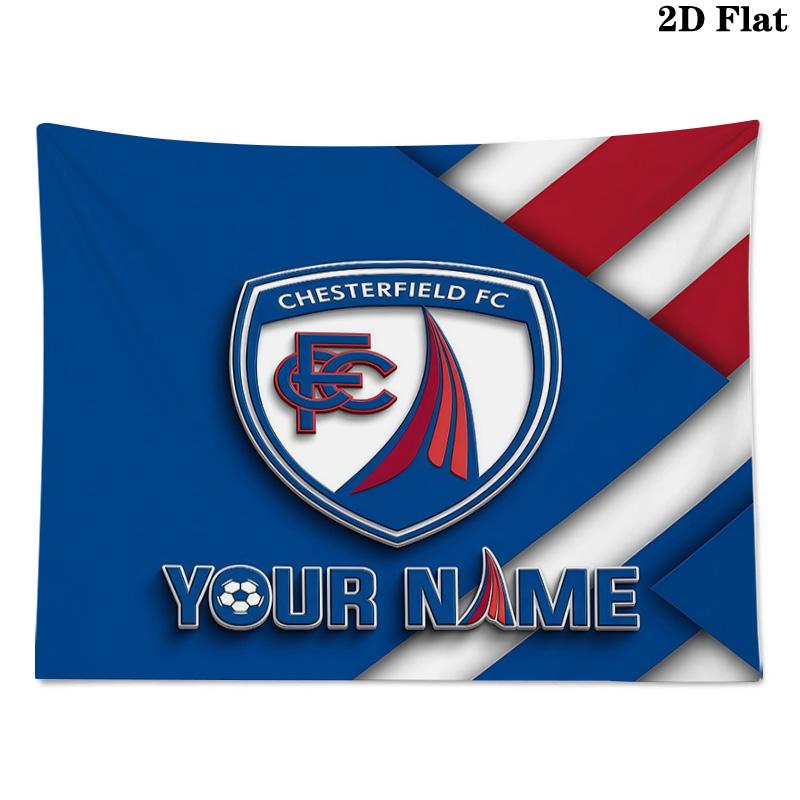 Custom Name Chesterfield F.C Printed Tapestry – Wall Hanging for Bedrooms, Dorms, and Home Decor