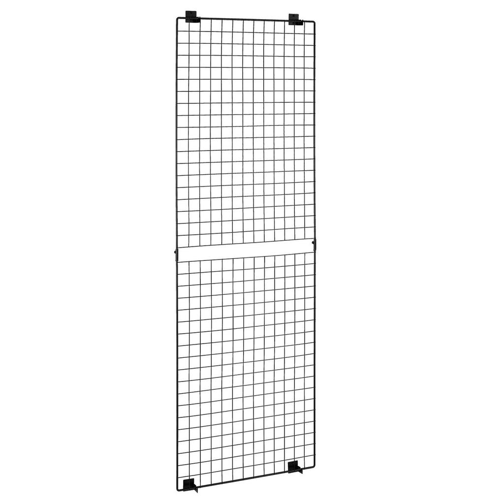 3 Packungen Gitterwandpaneele, 610 x 1828 mm Drahtgitterpaneele Displayständer, Wandmontiertes Kunst-Display-Regal, Schwarzes Kohlenstoffstahl-Wand-Gridwall für
