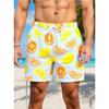 26 Summer Men Board Surf Shorts Tropical Plants Print Trunks Drawstring Elastic Quick Dry Hawaiian Beach Shorts Men Clothing