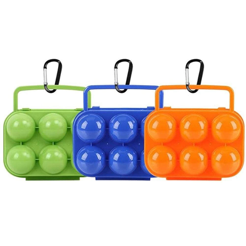 3 Pcs 6 Grid Egg Box Sturdy Shockproof Egg Holder Durable Egg Storage Carrier  Indoor Kitchen