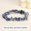 JD Natural Crystal Stone Seven Chakra Irregular Energy Bracelet Women Men Healing Amethyst Fluorite Chip Strand Bracelet Gift