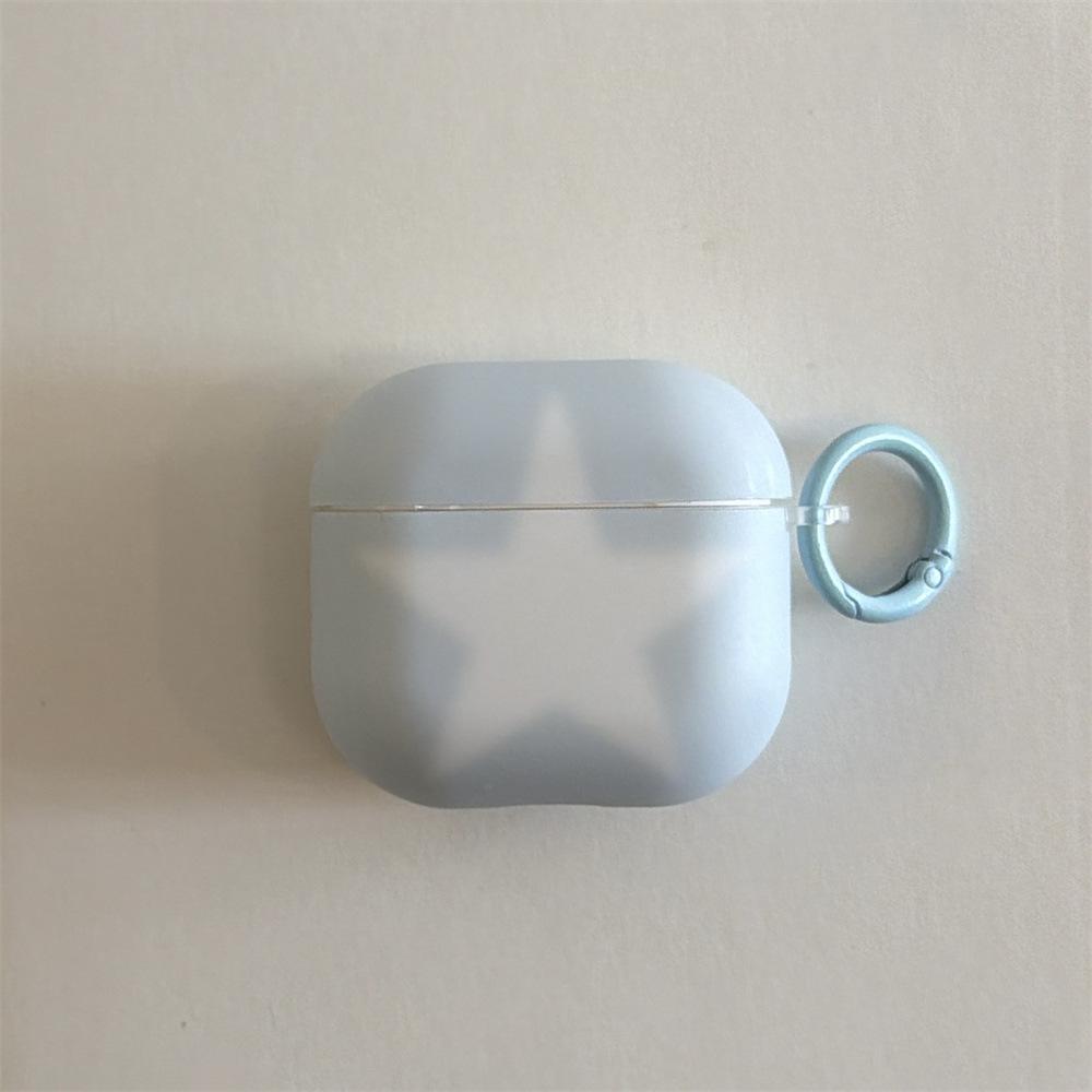 Fog powder blue star simple earphone cover for Apple AirPods 1 /1 generation matte case PRO1/PRO1 anti-drop