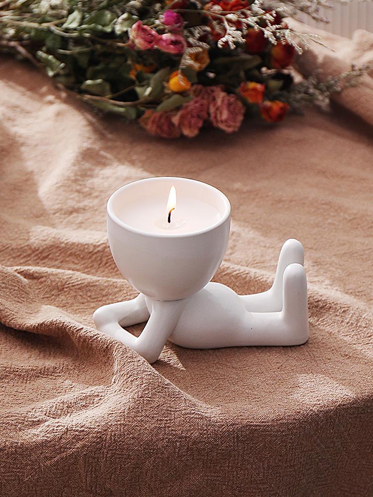 Unique Decorative Ceramic Candle Stands Jars for Home Decor Wedding Christmas Gifts Candle Holder  Scented Candle Vessels