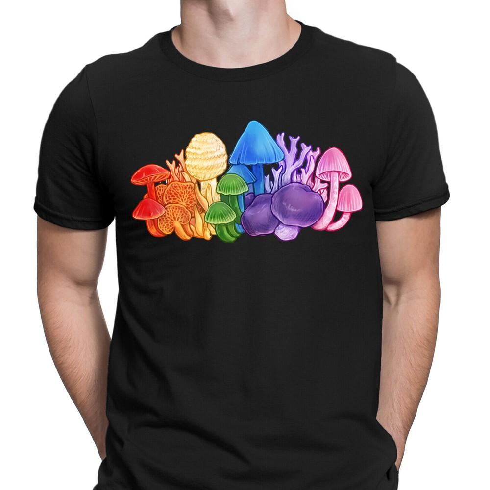 

Мужские футболки с грибом NZ Rainbow Fungi Abstoma Purpureum Species Футболка Топ D M