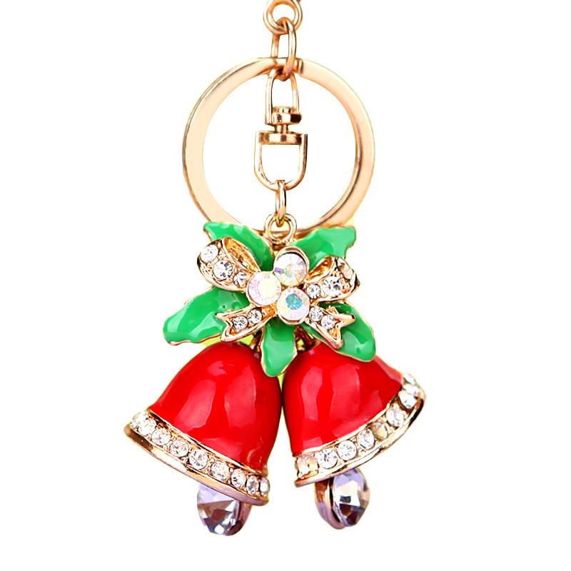 Rope Red Elegant Keychain With Classic Christmas Bell Unique Gift For Any Celebration