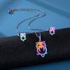 RUI RUI YU Fashion Unique Colorful Animal Owl Necklace Jewelry Sets for Women Stainless Steel Cute Bird Earrings Kids Christmas Gift