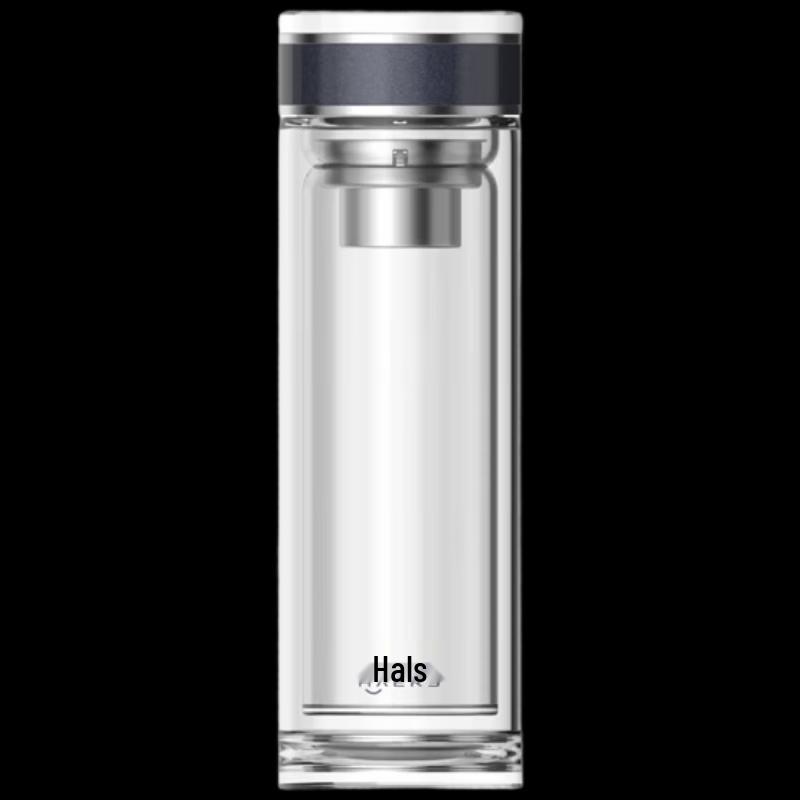HAERS Double-Wall Glass Tea Infuser Bottle