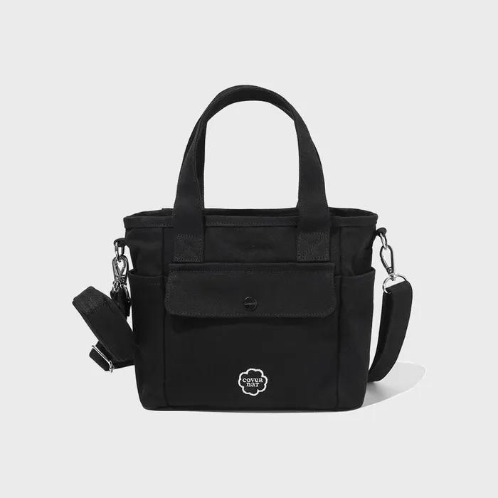 Cloverheart Canvas Small Crossbody Bag Black
