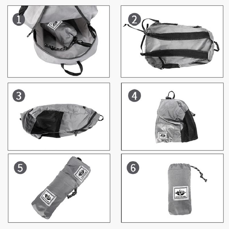 Fahrradtasche, Faltbarer Outdoor-Rucksack, Großes Fassungsvermögen, Leichter Sport-Reiserucksack