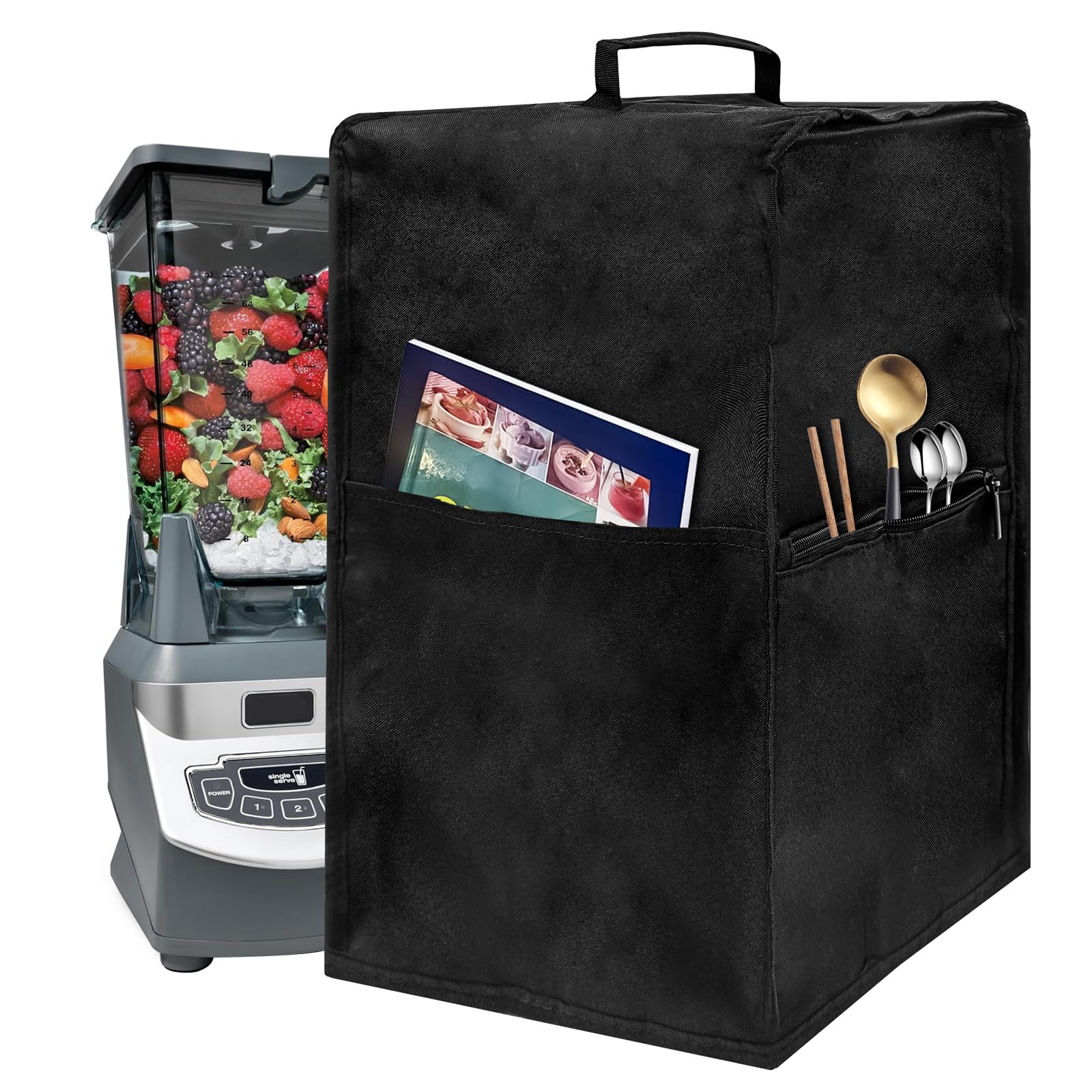 

Linkidea Чехол для блендера от пыли Портативный чехол для блендера с ручкой Изолированный чехол для блендера Идеально подходит для домашней кухни Совместим с Ninja и BL770AMZ Чехол,