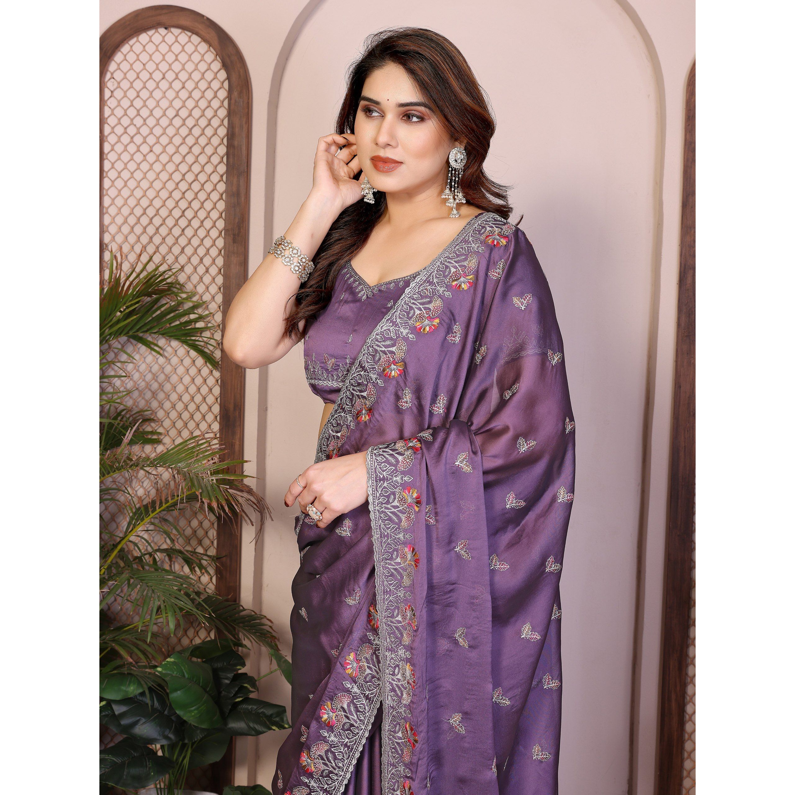 Premium Party Wear Rangoli Silk Saree